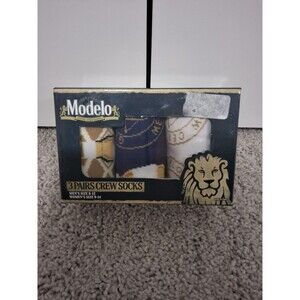 Modelo 3 Pair Pack Crew Socks, Men Size 8-12, Women Size 9-14, New w/o Tag